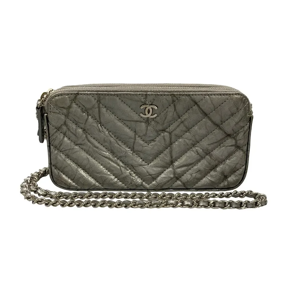 Chanel Chevron Quilting Other Style Wallet
